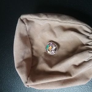 Sterling Mosaic Gemstone Slide Charm